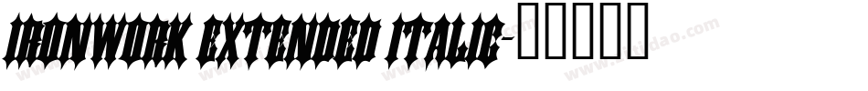 Ironwork Extended Italic字体转换